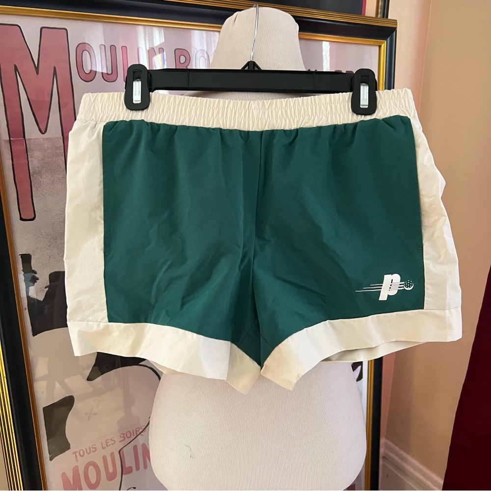 Prince for Target Pickleball Shorts Size Medium Green Cream Retro Woven NWOT